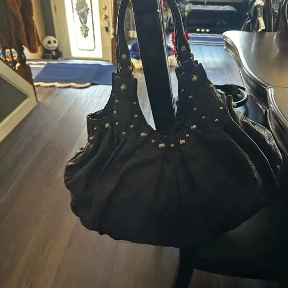 Gucci Black Studded GG-Embossed Hobo Shoulder Bag vintage like new - Picture 3 of 5